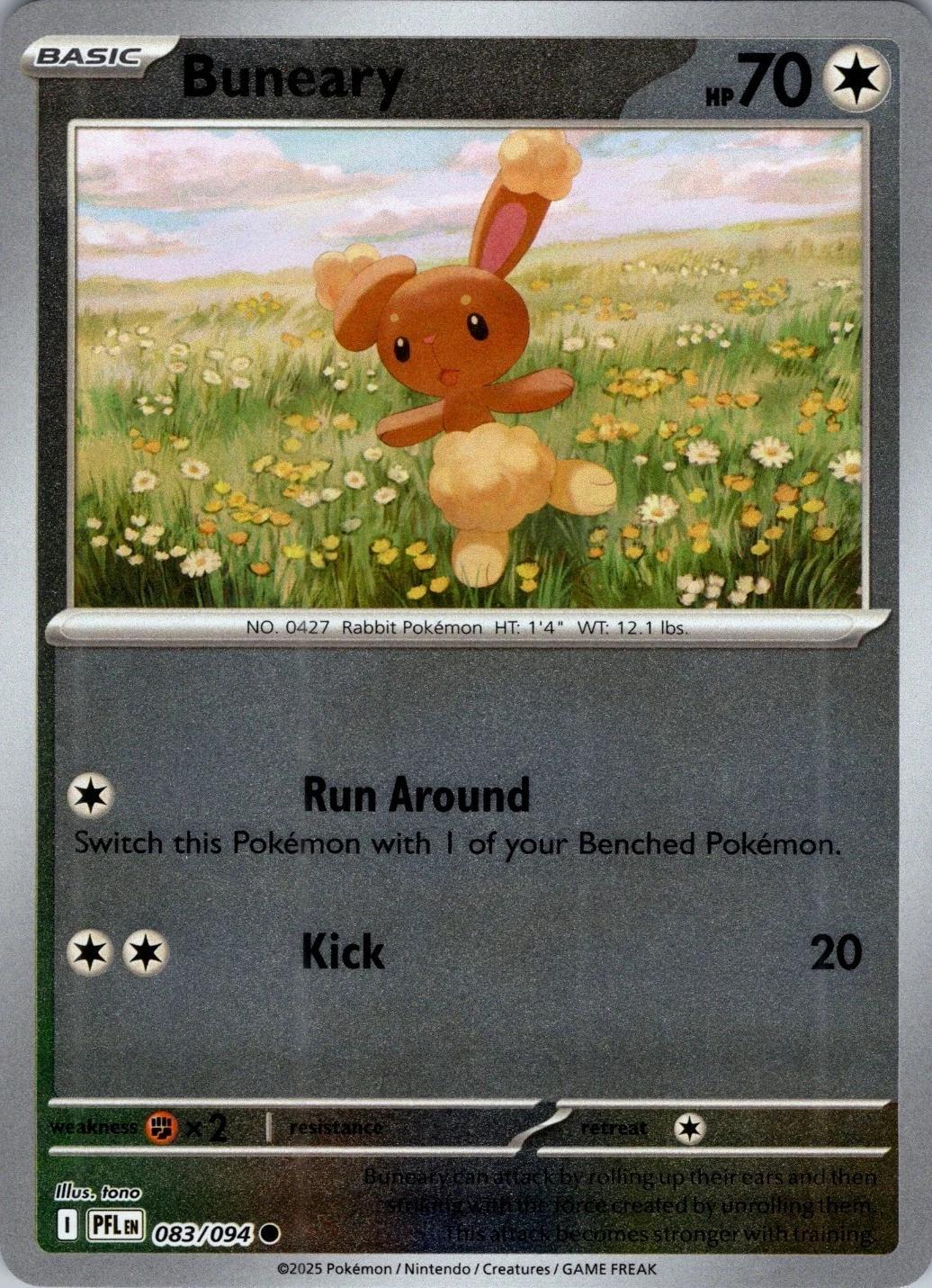 Buneary [083/094] - ME02: Phantasmal Flames (PFL) - Reverse Holofoil