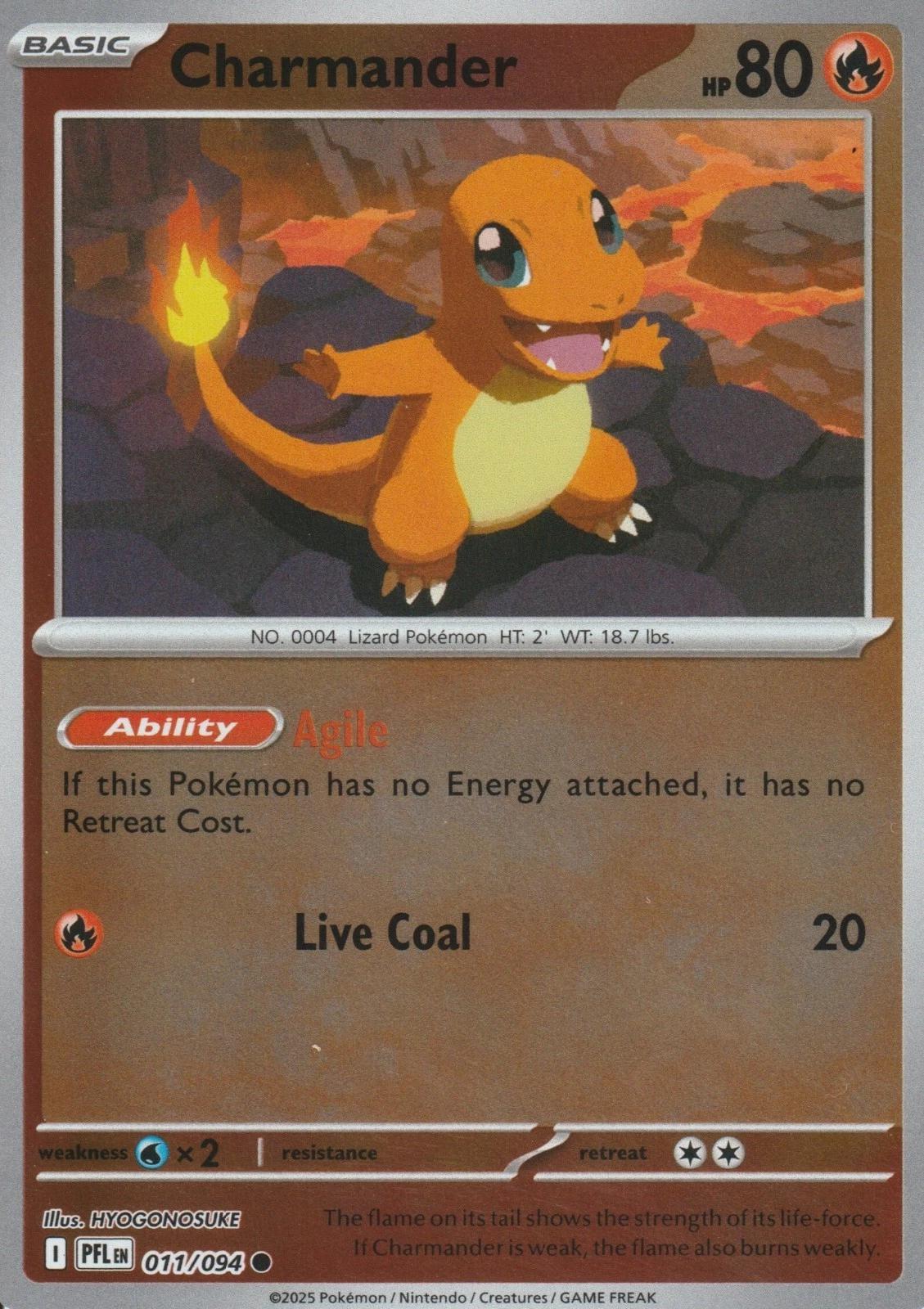 Charmander [011/094] - ME02: Phantasmal Flames (PFL) - Reverse Holofoil