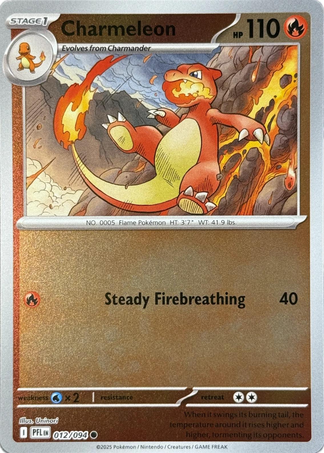 Charmeleon [012/094] - ME02: Phantasmal Flames (PFL) - Reverse Holofoil