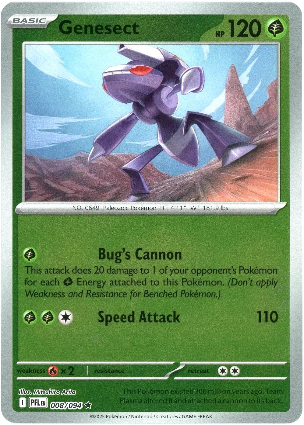Genesect [008/094] - ME02: Phantasmal Flames (PFL) - Reverse Holofoil