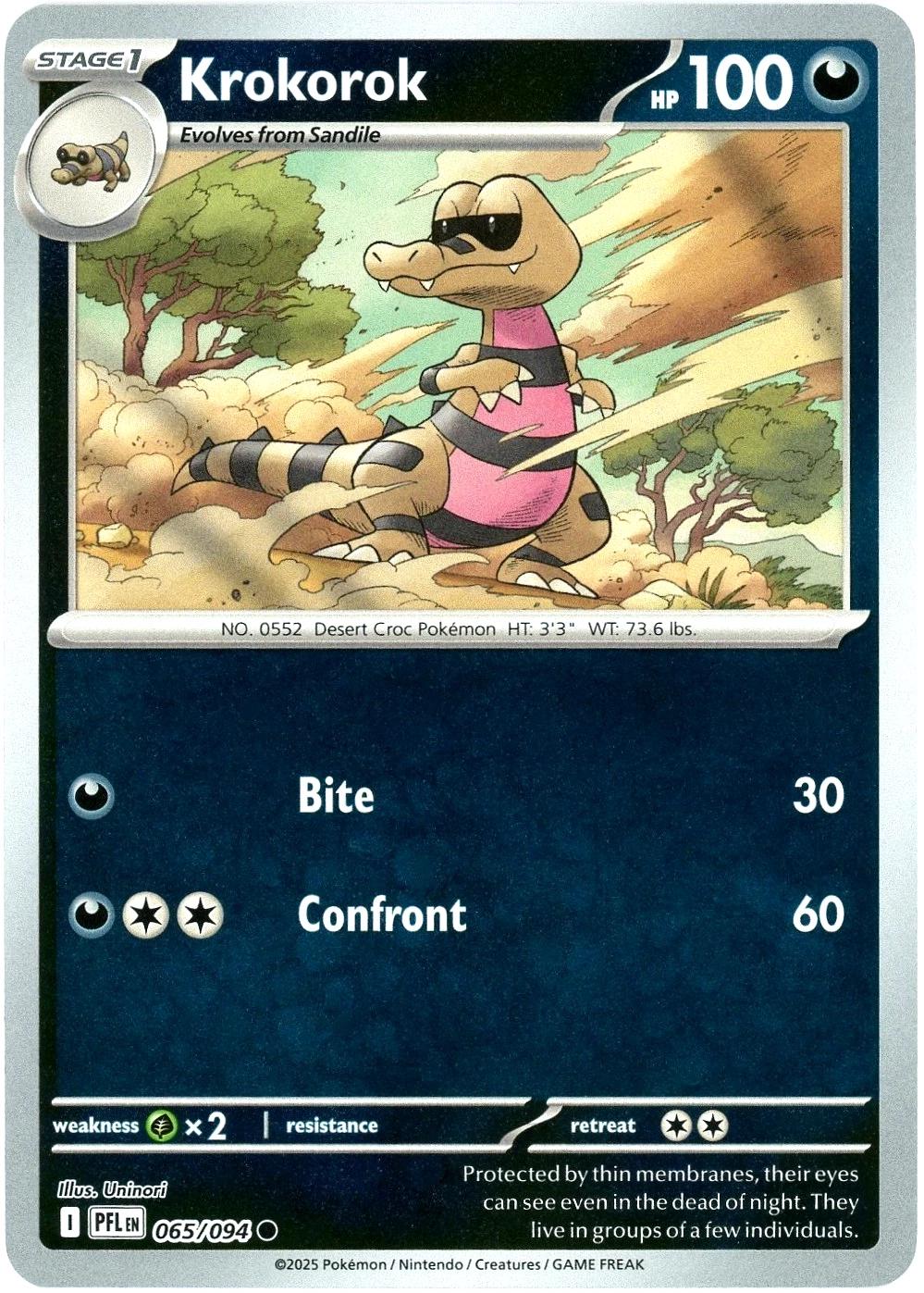 Krokorok [065/094] - ME02: Phantasmal Flames (PFL) - Reverse Holofoil