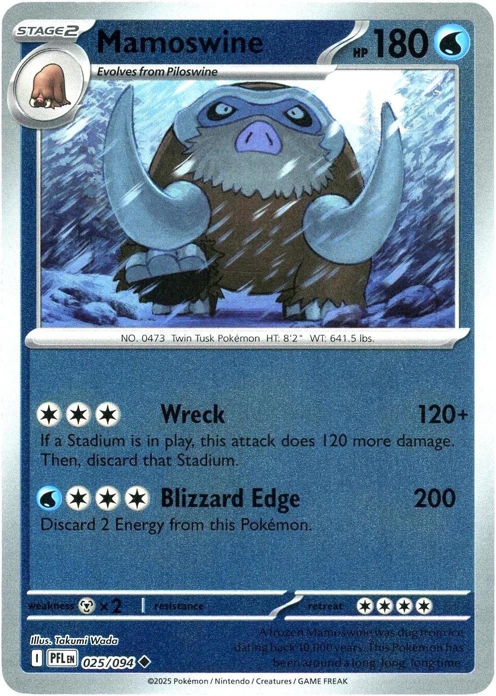 Mamoswine [025/094] - ME02: Phantasmal Flames (PFL) - Reverse Holofoil