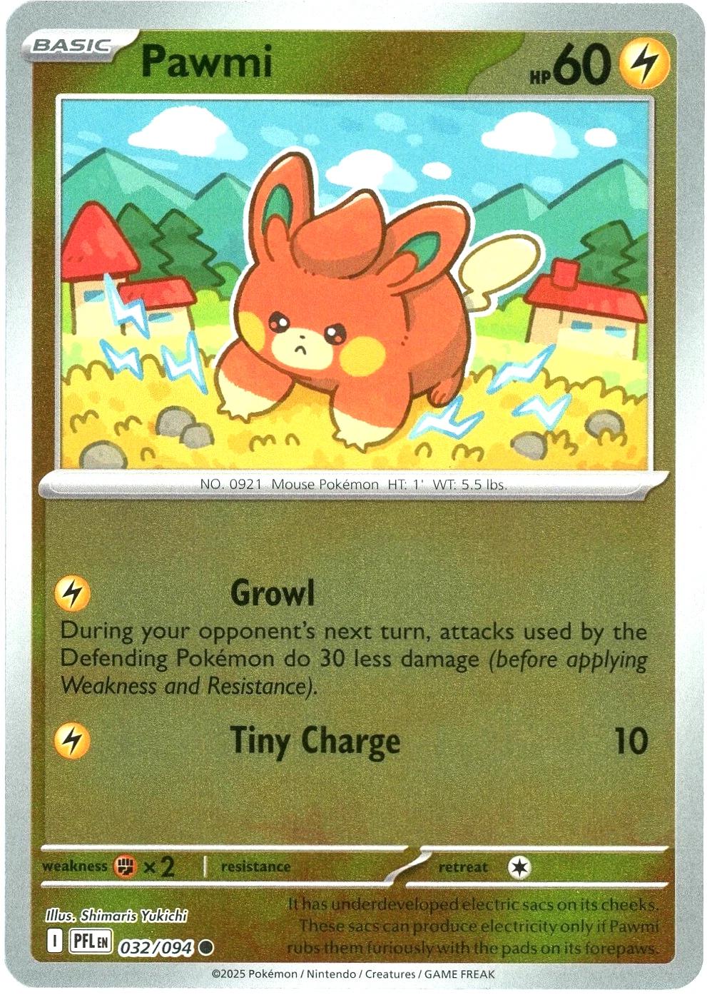 Pawmi [032/094] - ME02: Phantasmal Flames (PFL) - Reverse Holofoil