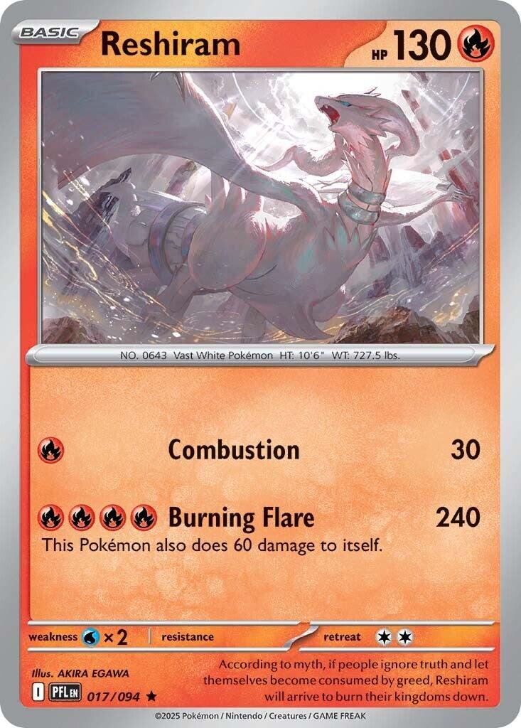 Reshiram [017/094] - ME02: Phantasmal Flames (PFL) - Holofoil
