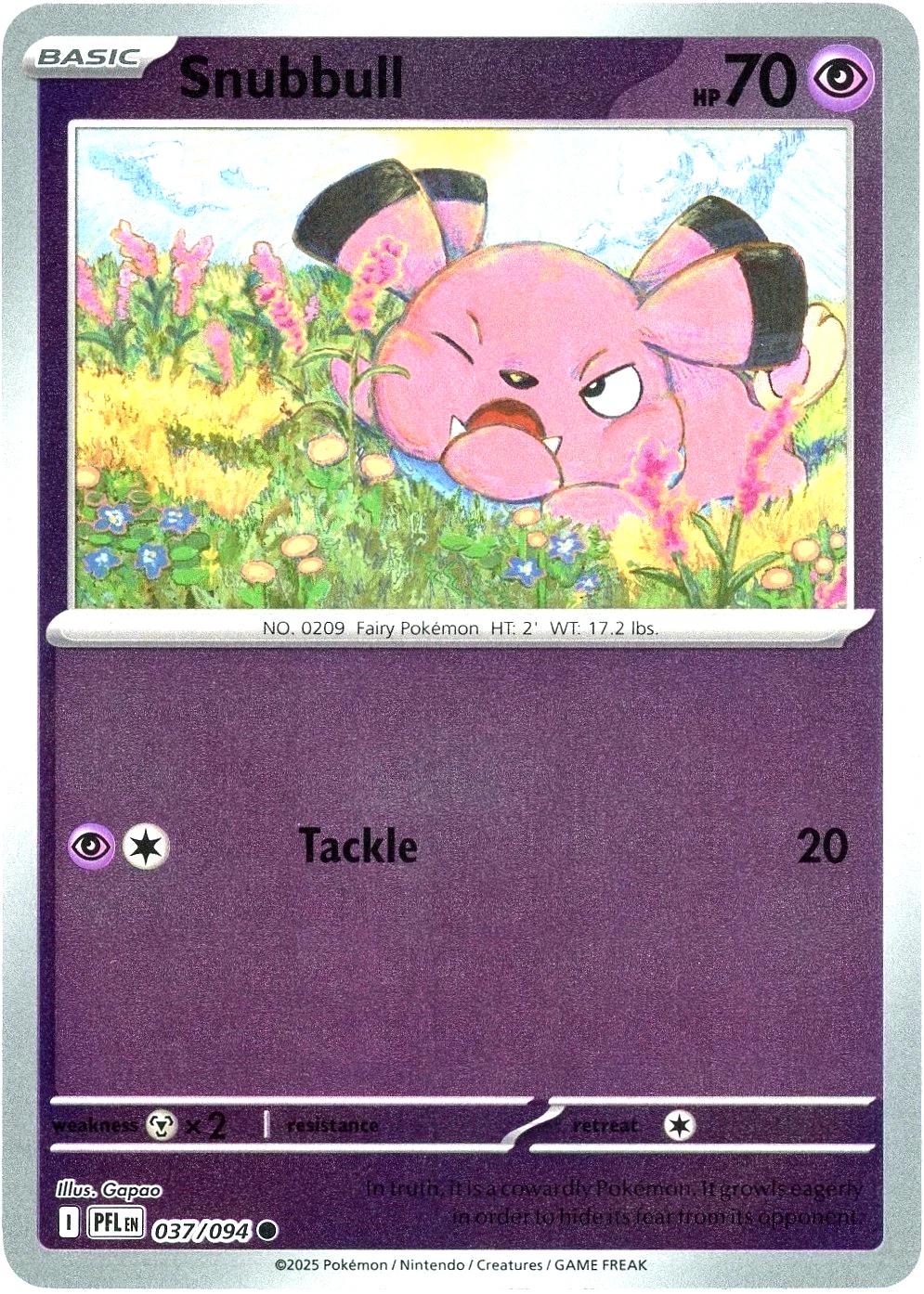 Snubbull [037/094] - ME02: Phantasmal Flames (PFL) - Reverse Holofoil