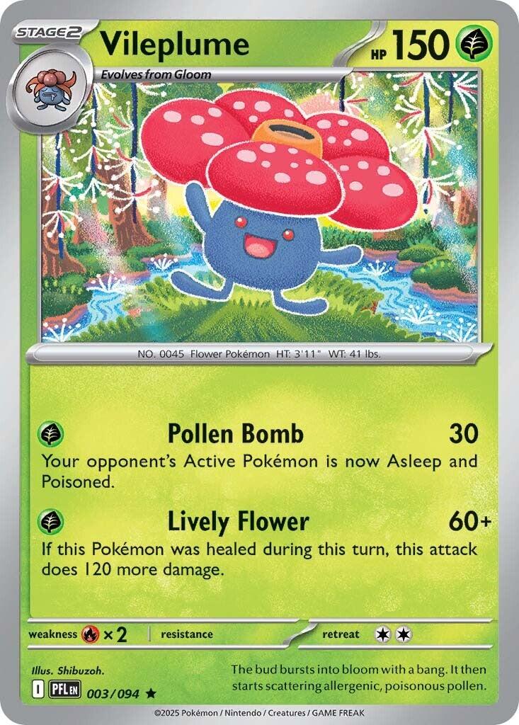 Vileplume [003/094] - ME02: Phantasmal Flames (PFL) - Holofoil