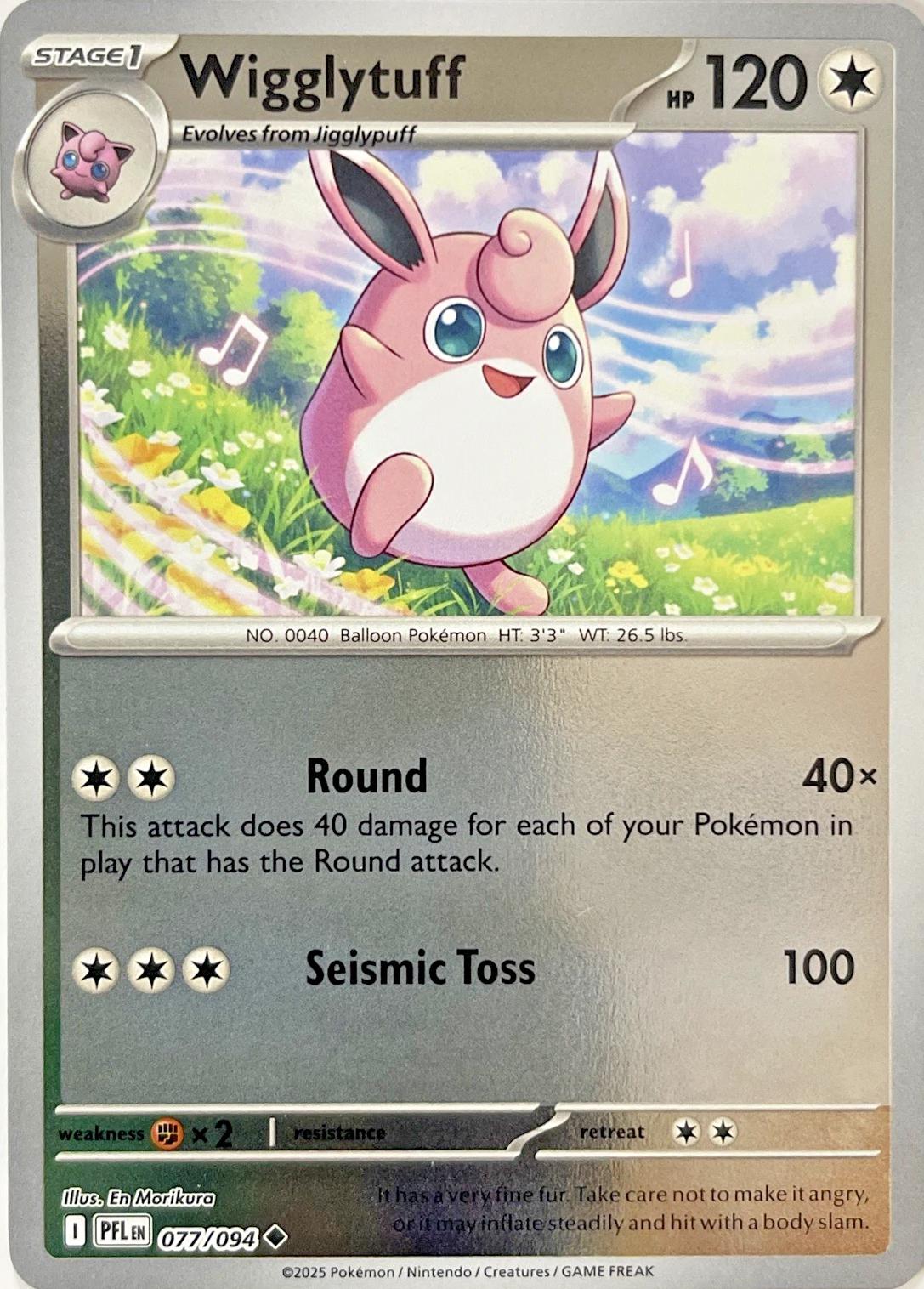 Wigglytuff - 077/094 [077/094] - ME02: Phantasmal Flames (PFL) - Reverse Holofoil