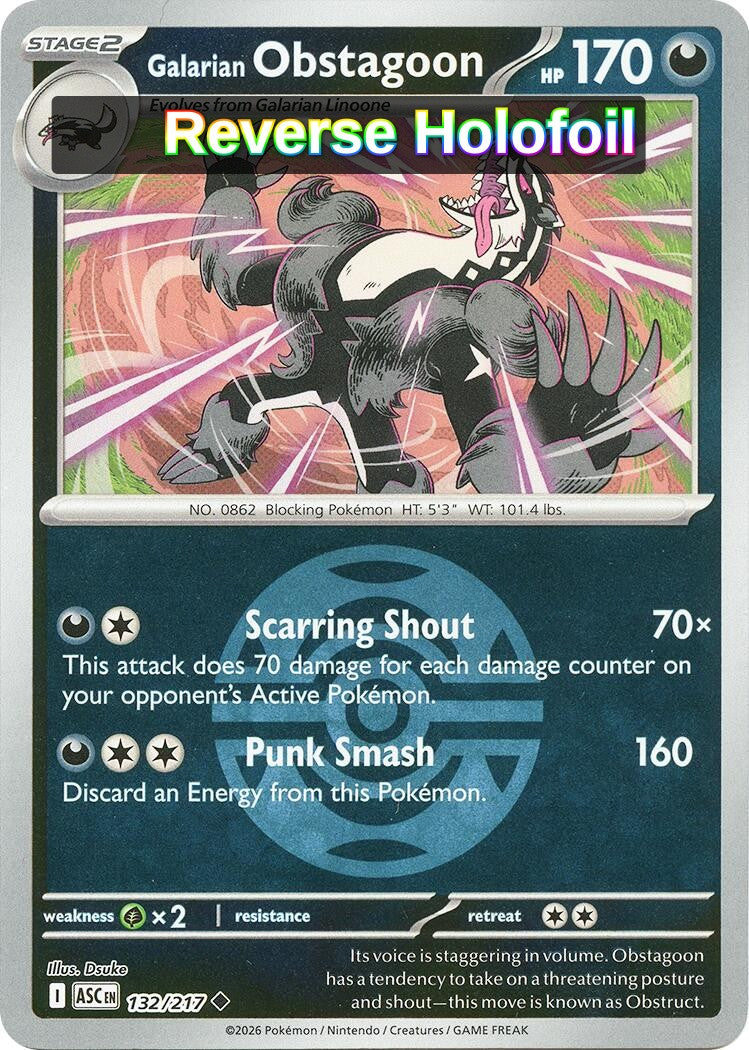 Galarian Obstagoon - 132/217 (Dusk Ball)
