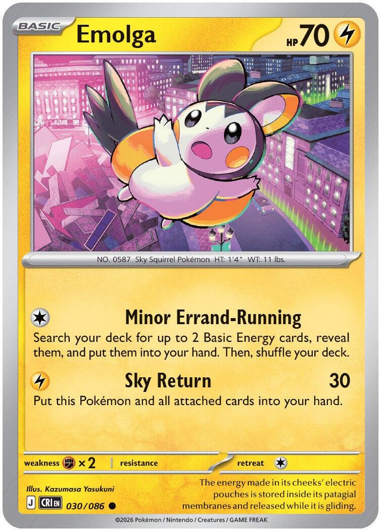 Emolga [030/086] - ME04: Chaos Rising (CRI) - Reverse Holofoil
