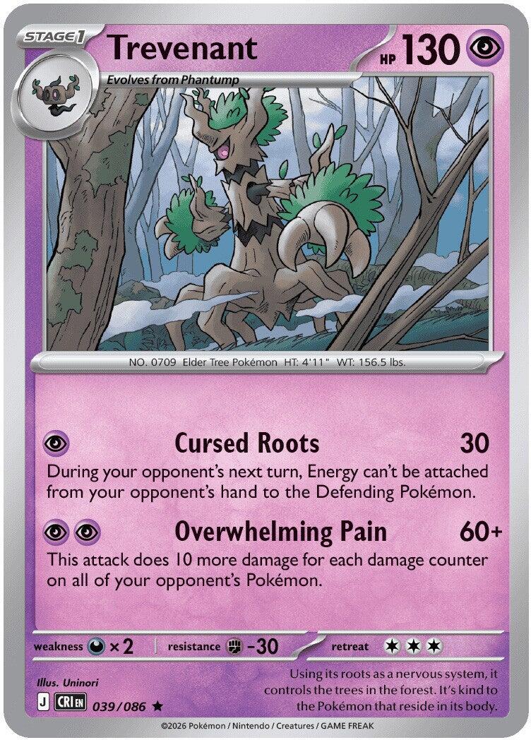 Trevenant [039/086] - ME04: Chaos Rising (CRI) - Holofoil