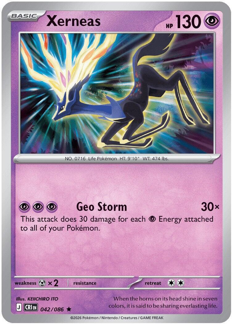 Xerneas - 042/086 [042/086] - ME04: Chaos Rising (CRI) - Holofoil